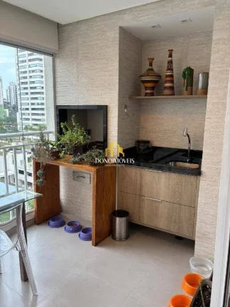 Imagem Apto venda 3 dorm vista piscina sol da manhã, 123m Cond Domo Life Centro SB