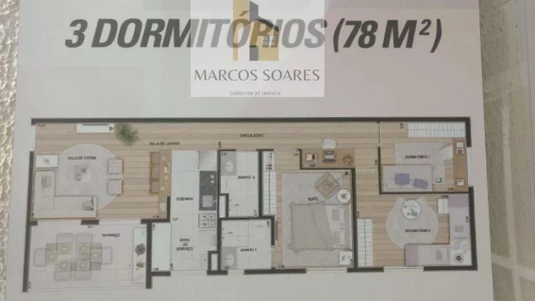 Foto do imóvel: Apartamento à venda, bairro Novo Osasco/Osasco-SP, 3 dormitórios 78m2