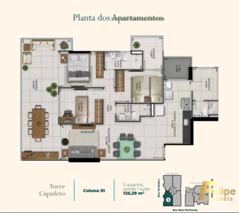 Imagem Jardins de Verona - o lugar dos seus sonhos! Com 3 quartos sendo 1 suíte - Itapoã / Vila Velha - ES