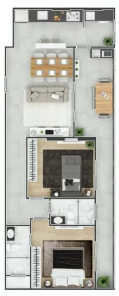 Imagem Apartamento para Venda em Praia Grande, Canto do Forte, 2 dormitórios, 1 suíte, 1 banheiro, 1 vaga