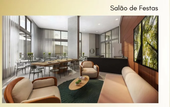 Imagem Luxuoso apartamento de 3 quartos e 3 suítes à venda em Santo André-SP, Jardim Bela Vista! 135m², 4 banheiros, 3 vagas de garagem no Condomínio Vitrúvio.