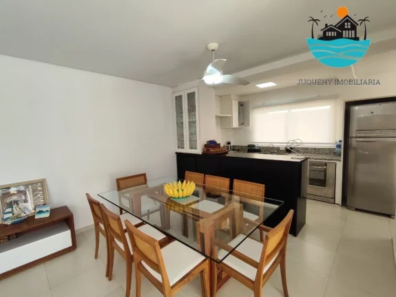 Imagem Casa Aluguel Temporada Juquehy, 80 metros da praia, piscina, churrasqueira, 4 suítes, acomoda 10 pessoas | Juquehy Imobiliária