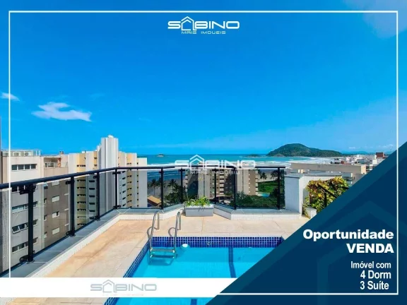 Imagem Cobertura Pé na Areia à venda na Riviera São Lourenço, com 4 Dormitórios 4 suítes 270m² de área útil