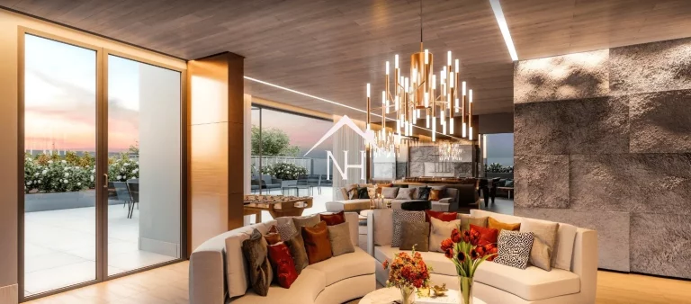 Imagem apartamento de 131m com 3 Suítes, Hall Privativo,2 Vagas, Terraço Gourmet, Academia, Churrasqueira, Brinquedoteca,Deck, Piscina,Solarium, Spa, Lareira