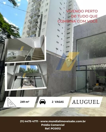 Imagem Prédio Comercial para Alugar com 249m² e 2 vagas!!!