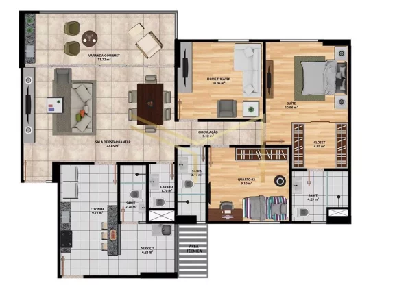 Imagem Apartamento 100% reformado na Santa Mônica