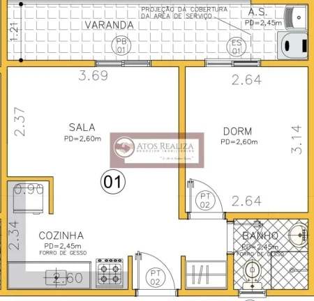 Imagem Aluguel de Apartamento 1 Dormitório em Vila Inglesa - SP
