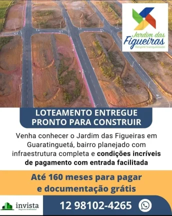 TERRENOS BARATOS E PRONTO PARA CONTRUIR. Primeiro bairro planejado de Guaratinguetá. Código: LT44V