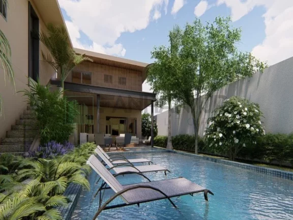 Imagem Vendo casa nova no Jd. Europa - entrega 12 meses Em mais um projeto exuberante e contemporâneo assinado pelo arquiteto Marcelo Franco, responsável p