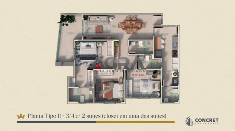Imagem SOCORRO NUNES apartamentos 3 suites no Candeias - Vitoria da Conquista