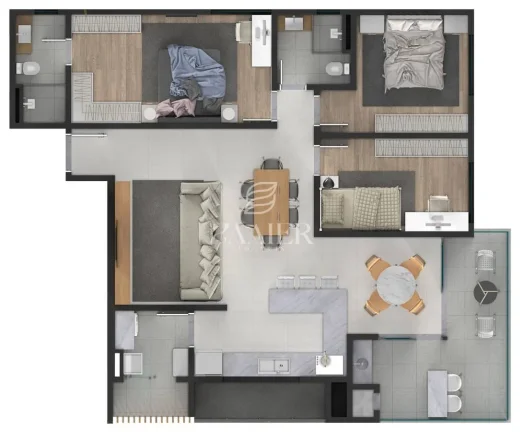 Imagem Apartamento com 3 quartos à Venda, Bom Retiro - Joinville