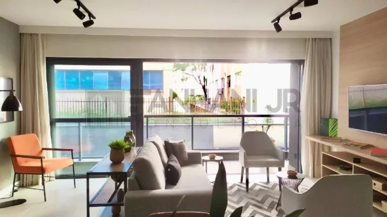 Imagem Apartamento de luxo para locação no Itaim Bibi, São Paulo-SP: 2 quartos, 2 suítes, 3 salas, 3 banheiros, 3 vagas, 100m².