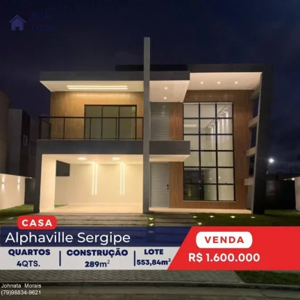 Imagem Casa à venda no Alphaville Sergipe - 4 suítes, área de lazer - Imperdível!