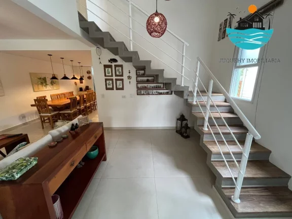 Imagem Casa em Juquehy para alugar - condomínio fechado com 5 suítes, 3 vagas, 100m da praia - Acomodação máx. 12 pessoas | Juquehy Imobiliária.