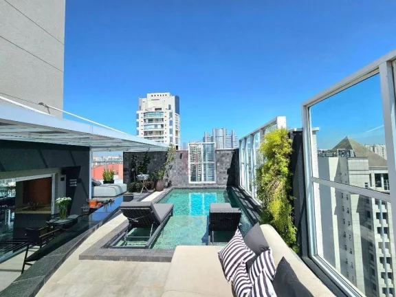 Imagem Cobertura de Luxo à Venda no Brooklin com Piscina e Vista Panorâmica