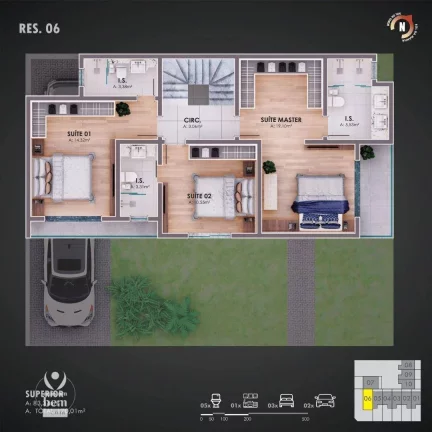Imagem SOBRADO TRÍPLEX 170 m² DE ESQUINA com 3 quartos sendo 1 suíte, 2 vagas de garagem, terraço à venda por R$ 1.190.000,00 - Cajuru - Curitiba/PR