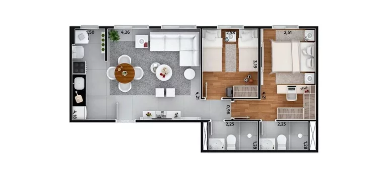 Imagem Apartamento com 2 quartos em Vila Poupança Santana de Parnaiba SP