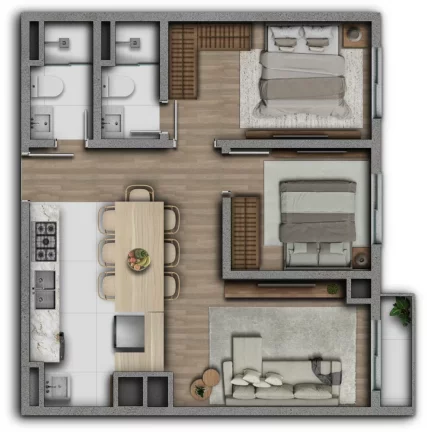 Imagem Apartamento com 2 Quartos à Venda, 66 m² em Centro - Gramado