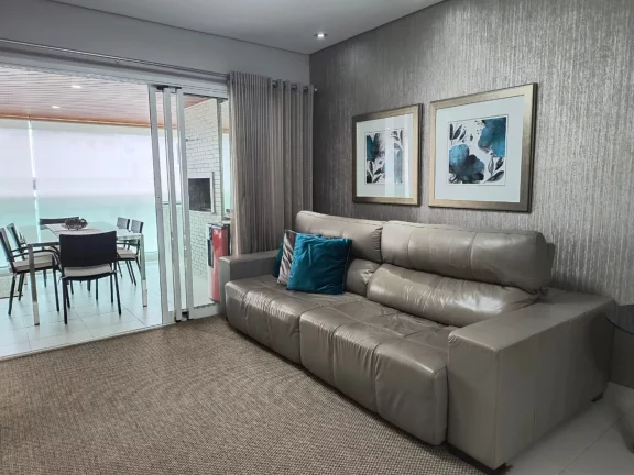 Imagem Apartamento pé na areia à venda em Riviera de São Lourenço - Módulo 8: 3 dormitórios, 2 suítes, 2 vagas, 128m². Varanda gourmet e vista para o mar!