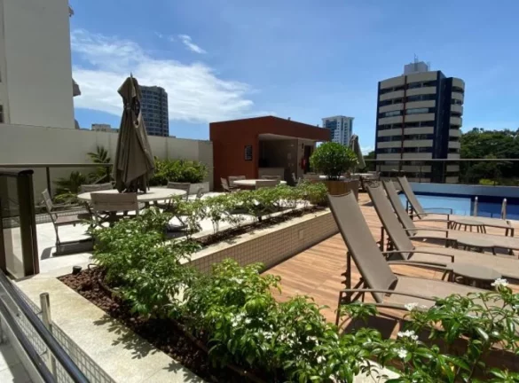 Imagem JAZZ GRAÇA - A 5ª Avenida Imóveis selecionou esse belíssimo apartamento c/ decoração contemporânea, 1 suíte, lavabo, varanda,51,00m² porteira fechada
