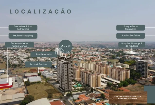 Imagem Apartamento à venda no Amati Condomínio Club, localizado no bairro Morumbi em Paulínia. O apartam...
