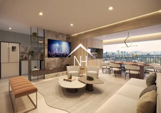 Imagem Apartamento no Brooklin de 118m c/3 suítes,2 vagas, terraço gourmet, Bar, brinquedoteca, piscinas, bicicletário,coworking,fitness,playground,pet place
