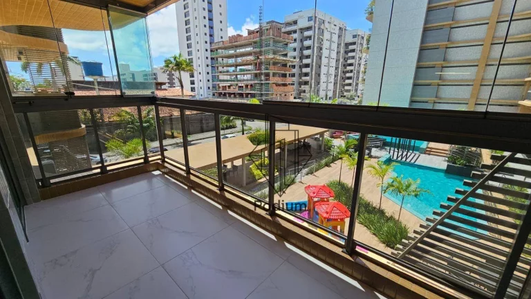 Imagem Apartamento em Condomínio Club projetado e mobiliado com varanda/sacada gourmet a 250m do mar da praia do Bessa / Jardim Oceania- AP2593.