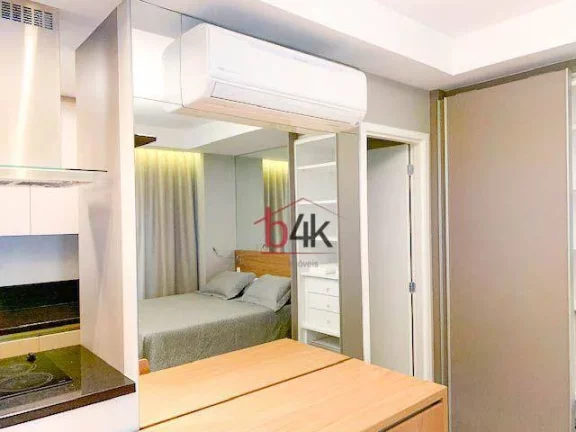 Imagem Apartamento venda no Habitarte Verde, 1 dormitório mobiliado, 1 vaga - Brooklin
