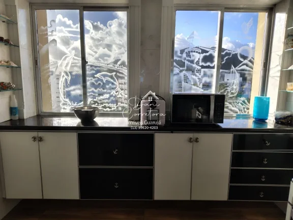 Imagem Apartamento com linda vista para o mar em Guarujá-SP, no Morro do Maluf: 3 quartos, 2 suítes, 2 salas, 3 banheiros, 1 vaga de garagem, 142m².