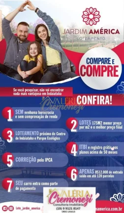 Imagem Terreno comercial à venda em Cardeal-SP no Jardim América: 175,00 m² de área. Oportunidade única abaixo da tabela!