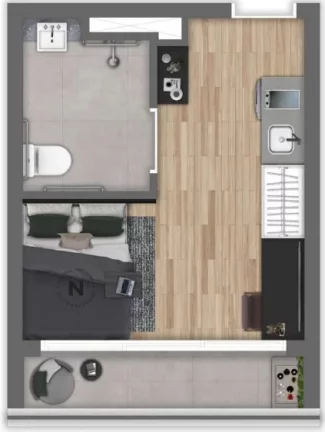 Imagem Studio de Luxo de 23,74m² à Venda na Vila Mariana