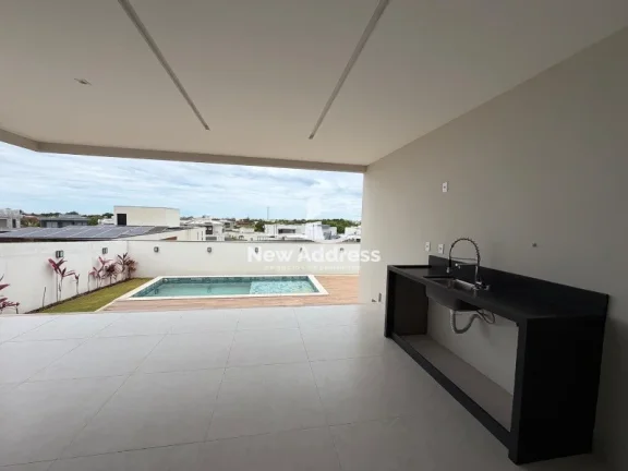 Imagem Casa térrea de alto padrão com piscina, 3 quartos e projeto moderno, ideal para quem busca conforto, integração e sofisticação.