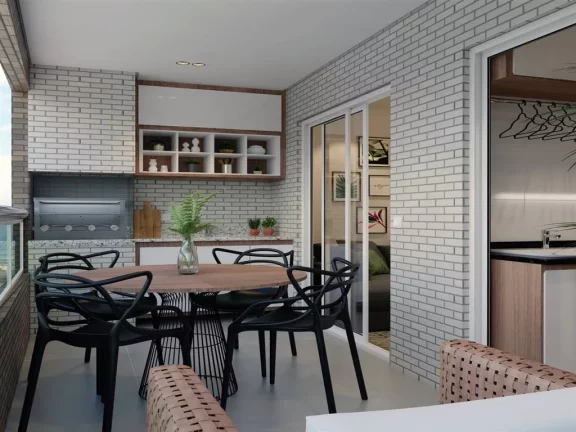 Imagem Apartamento com 1 dorm, Boqueirão, Praia Grande - R$ 400 mil, Cod: 2375