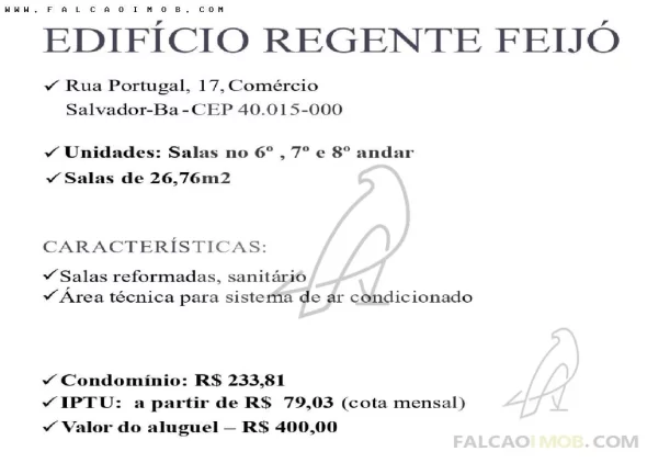 Imagem Sala Comercial para Locação em Salvador / BA no bairro Com?(C)rcio