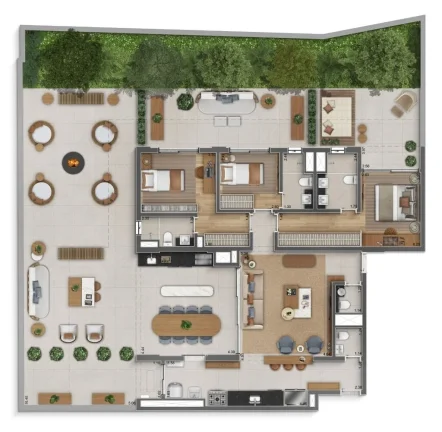 Imagem Apartamentos em Perdizes com torres exclusivamente residenciais. Um oásis onde você é o elemento ...