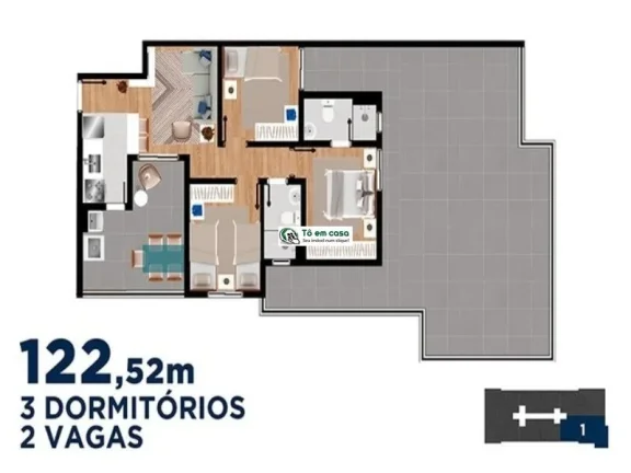 Imagem APARTAMENTO RESIDENCIAL em SÃO JOSÉ DOS CAMPOS - SP, CONDOMÍNIO RESIDENCIAL COLINAS DO PARATEHY