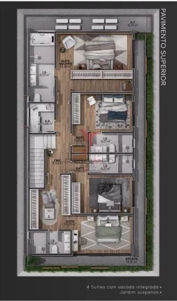 Imagem Magnífica Casa com 4 Suites, Jardim Suspenso, Piscina, 4 Vagas de Garagem,em Porto Belo