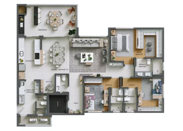 Imagem Átrio - Apartamento à venda no bairro Ecoville - Curitiba/PR