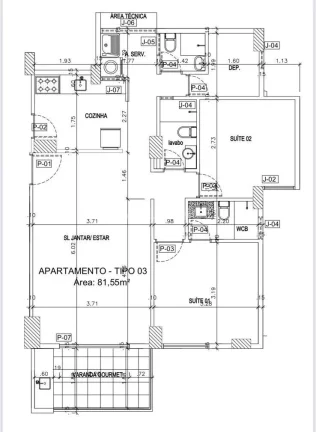 Imagem Apto Alto Padrão - 2 Quartos - 1 Suíte - 81,55 m² - Intermares, Cabedelo/PB