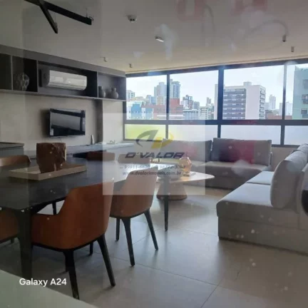 Imagem Vendo Apartamento, Porteira Fechada, Vista Mar, com 53 m², 2 suítes, sala p/ 2 ambientes e 1 vaga