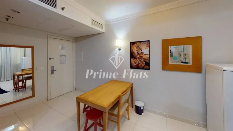 Imagem Flat disponível para locação no Quality Suites Oscar Freire em Pinheiros, com 32m², 1 dormitório e 1 vaga