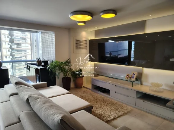 Imagem Aluguel de Apartamento de Luxo em Guarujá-SP, Pitangueiras: 3 Quartos, 1 Suíte, 2 Salas, 4 Banheiros, 1 Vaga, 180m².