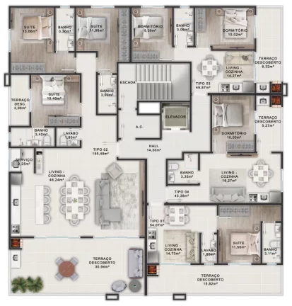 Imagem Costa Amalfitana - Apartamento à venda no bairro Bombas - Bombinhas/SC