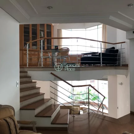 Imagem Excelente apartamento com 540m² no Jardim Paulista Amplo living com mezanino, lareira, home theater...