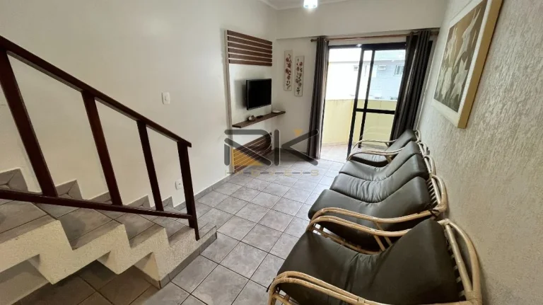Imagem Cobertura Duplex Praia Grande em Ubatuba-SP com 3 dormitórios,sendo 2 suítes,varanda gourmet com churrasqueira,2 vagas de garagem