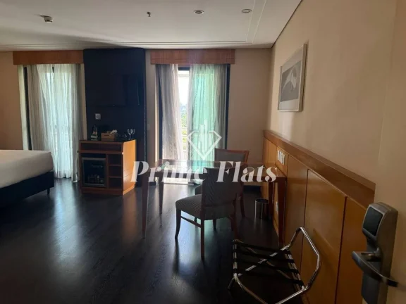 Imagem Flat disponível para venda no Meliá Jardim Europa no Itaim Bibi, com 35m², 1 dormitório e 1 vaga de garagem