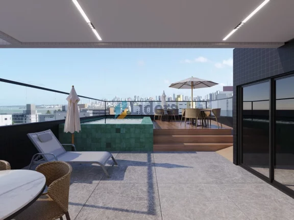 Imagem Apto - 1 Quarto - 37 m² - Ponta de Campina, Cabedelo/PB