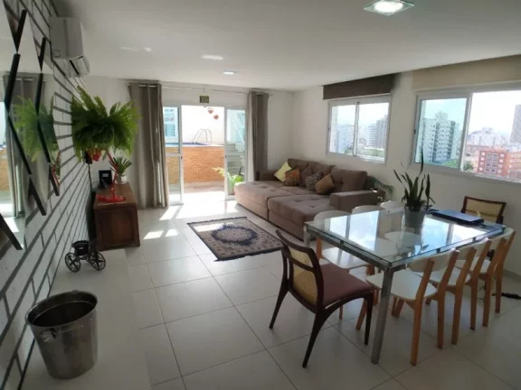 Imagem COBERTURA DUPLEX COM 3 DORMITÓRIOS À VENDA, 208 M² POR R$ 1.290.000 - MARAPÉ - SANTOS/SP
