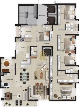 Imagem Apartamento de 4 suítes e 4 vagas de garargem
